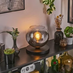 hofstein Koyoto Lampe à poser 25 cm Noir, 1 lumière