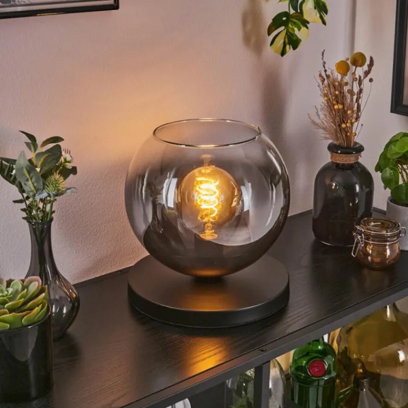 hofstein Koyoto Lampe à poser 25 cm Noir, 1 lumière