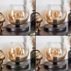 hofstein Koyoto Lampe à poser Ambre, Clair, 1 lumière