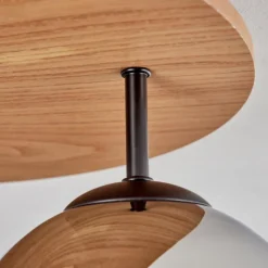 hofstein Koyoto Plafonnier, Boule lumineuse 40 cm Brun, Couleur bois, Noir, 3 lumières