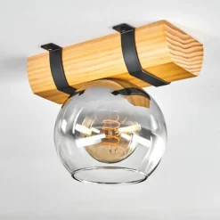 hofstein Koyoto Plafonnier, Boule lumineuse Écru, Noir, 1 lumière