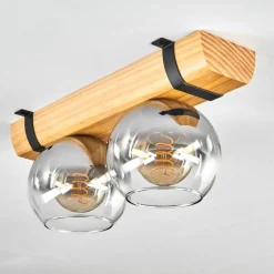 hofstein Koyoto Plafonnier, Boule lumineuse Écru, Noir, 2 lumières