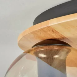 hofstein Koyoto Plafonnier, Boule lumineuse Écru, Noir, 3 lumières