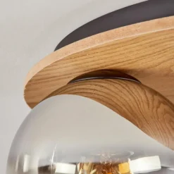 hofstein Koyoto Plafonnier, Boule lumineuse Écru, Noir, 3 lumières