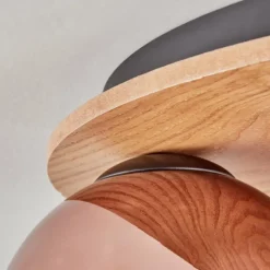 hofstein Koyoto Plafonnier, Boule lumineuse Écru, Noir, 3 lumières