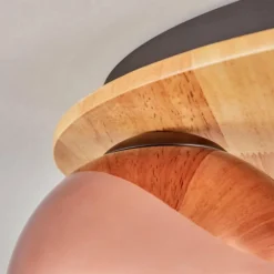 hofstein Koyoto Plafonnier, Boule lumineuse 40 cm Écru, Noir, 3 lumières