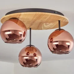 hofstein Koyoto Plafonnier, Boule lumineuse 40 cm Écru, Noir, 3 lumières