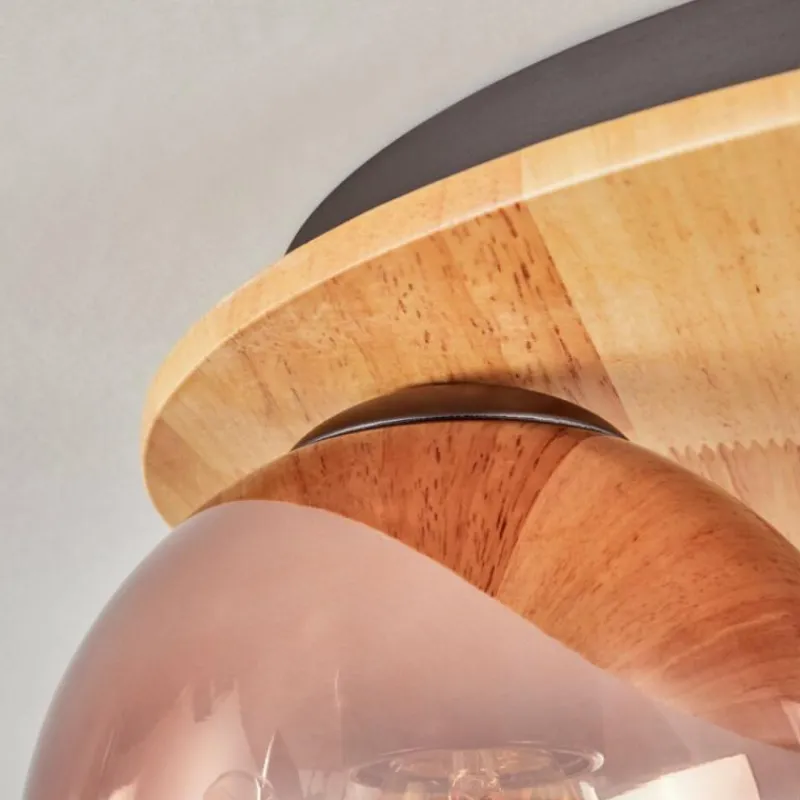 hofstein Koyoto Plafonnier, Boule lumineuse 40 cm Écru, Noir, 3 lumières