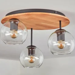 hofstein Koyoto Plafonnier, Boule lumineuse 40 cm Écru, Noir, 3 lumières