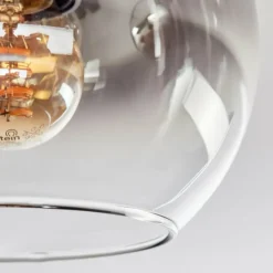 hofstein Koyoto Plafonnier, Boule lumineuse 40 cm Écru, Noir, 3 lumières