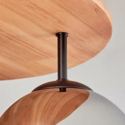 hofstein Koyoto Plafonnier, Boule lumineuse 40 cm Écru, Noir, 3 lumières