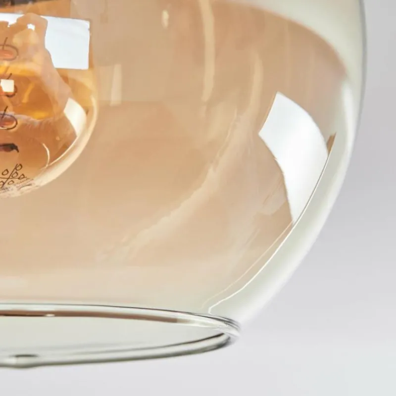 hofstein Koyoto Plafonnier, Boule lumineuse 40 cm Écru, Noir, 3 lumières