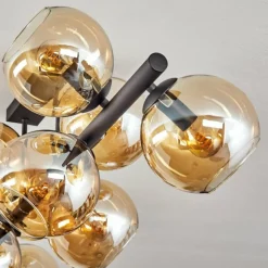 hofstein Koyoto Plafonnier, Boule lumineuse Ambre, 10 lumières