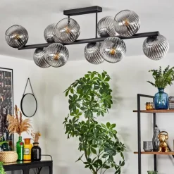 hofstein Koyoto Plafonnier, Boule lumineuse Clair, Fumé, 10 lumières