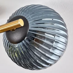 Lampes Dorées-hofstein Koyoto Plafonnier, Boule lumineuse 30 cm Or, Noir, 3 lumières