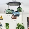 Lampes À Boules-hofstein Koyoto Plafonnier, Boule lumineuse 45 cm Bleu, Vert, Cuivré, 5 lumières