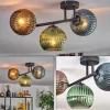 hofstein Koyoto Plafonnier, Boule lumineuse Bleu, Vert, Cuivré, 3 lumières