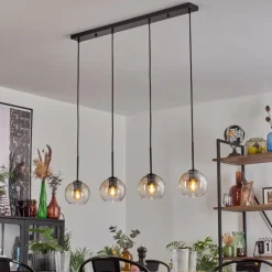 hofstein Koyoto Suspension Ambre, Clair, 4 lumières