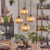 hofstein Koyoto Suspension, Boule lumineuse 35 cm Ambre, 4 lumières