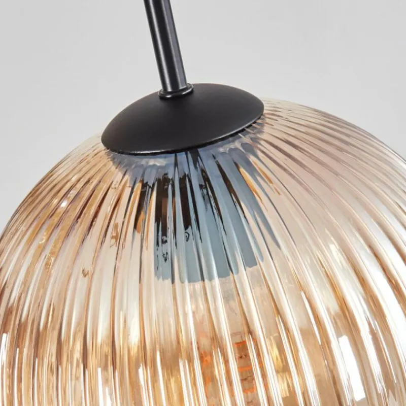 hofstein Koyoto Suspension, Boule lumineuse 35 cm Ambre, Clair, 4 lumières