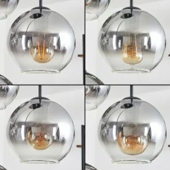 hofstein Koyoto Suspension, Boule lumineuse Clair, Fumé, 4 lumières