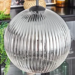 hofstein Koyoto Suspension, Boule lumineuse, Suspension Clair, Fumé, 4 lumières