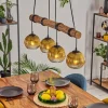 Lampes Dorées-hofstein Koyoto Suspension, Boule lumineuse, Suspension Écru, Noir, 4 lumières