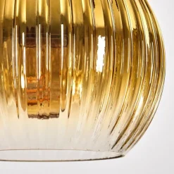 Lampes Dorées-hofstein Koyoto Suspension, Boule lumineuse, Suspension Écru, Noir, 4 lumières