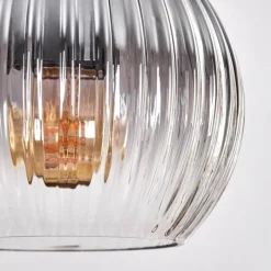 hofstein Koyoto Suspension, Boule lumineuse, Suspension Écru, Noir, 4 lumières