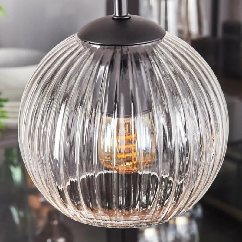 hofstein Koyoto Suspension, Boule lumineuse, Suspension 35 cm Clair, 4 lumières