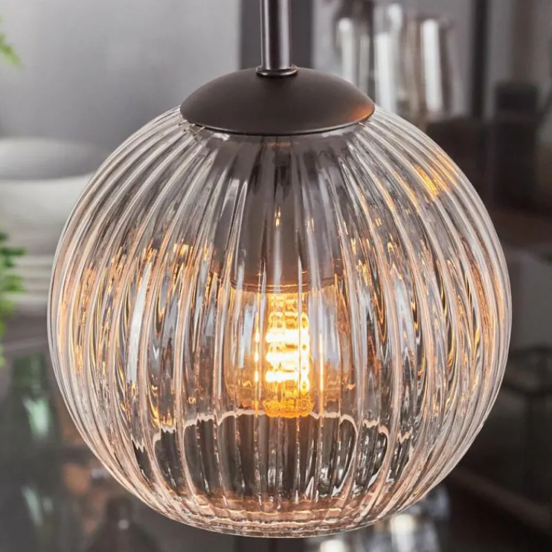 hofstein Koyoto Suspension, Boule lumineuse, Suspension 35 cm Clair, 4 lumières