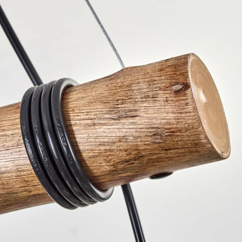 hofstein Koyoto Suspension, Boule lumineuse, Suspension Écru, Noir, 4 lumières