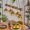 Lampes Dorées-hofstein Koyoto Suspension, Boule lumineuse, Suspension Écru, Noir, 5 lumières