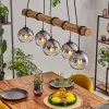 hofstein Koyoto Suspension, Boule lumineuse, Suspension Écru, Noir, 5 lumières