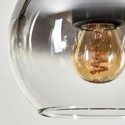 hofstein Koyoto Suspension, Boule lumineuse, Suspension Écru, Noir, 5 lumières