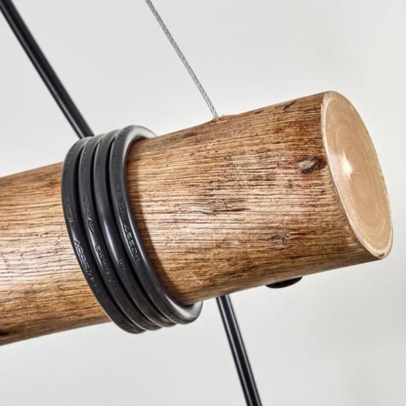 hofstein Koyoto Suspension, Boule lumineuse, Suspension Écru, Noir, 4 lumières