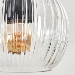 hofstein Koyoto Suspension, Boule lumineuse, Suspension Écru, Noir, 5 lumières