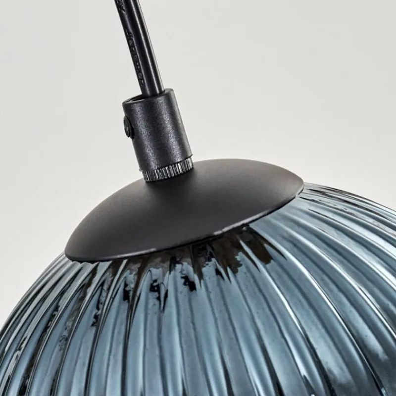 hofstein Koyoto Suspension, Boule lumineuse, Suspension Écru, Noir, 5 lumières