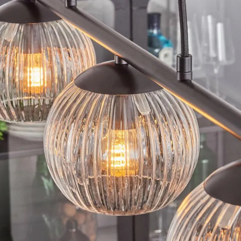 hofstein Koyoto Suspension, Boule lumineuse, Suspension Clair, 3 lumières