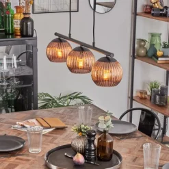 hofstein Koyoto Suspension, Boule lumineuse, Suspension Cuivré, 3 lumières