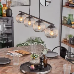 hofstein Koyoto Suspension, Boule lumineuse, Suspension Clair, 4 lumières