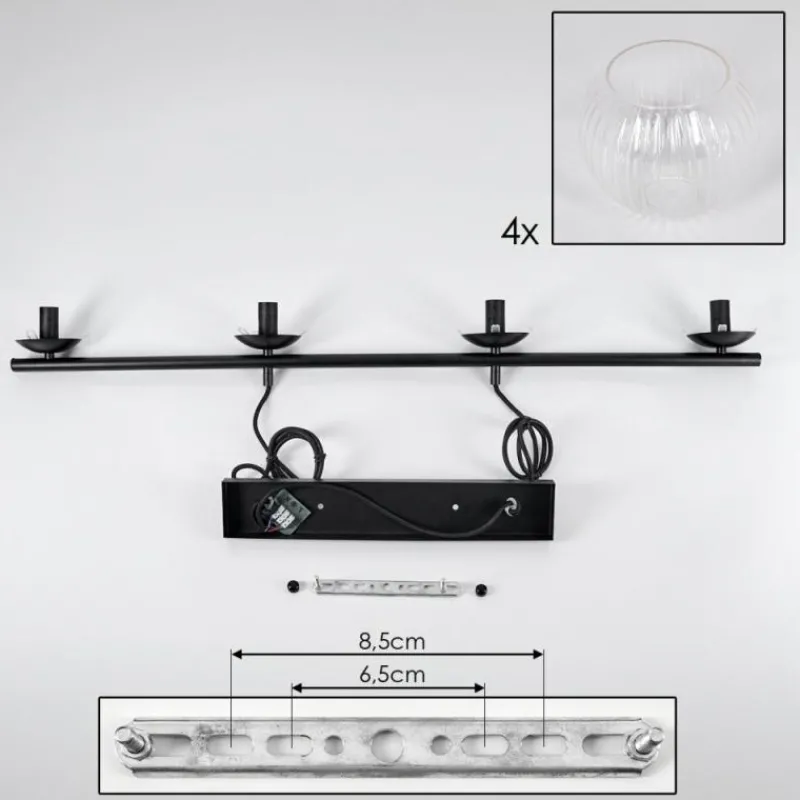 hofstein Koyoto Suspension, Boule lumineuse, Suspension Clair, 4 lumières