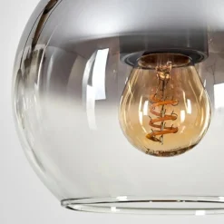 hofstein Koyoto Suspension, Boule lumineuse, Suspension Écru, Noir, 3 lumières