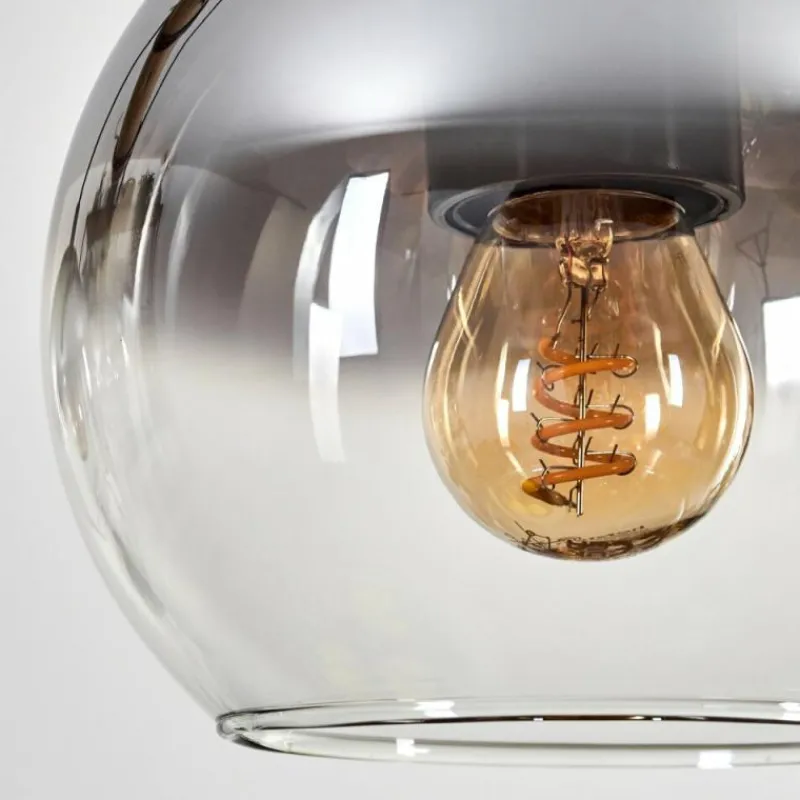 hofstein Koyoto Suspension, Boule lumineuse, Suspension Écru, Noir, 3 lumières