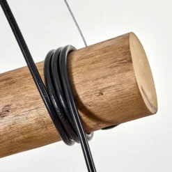 hofstein Koyoto Suspension, Boule lumineuse, Suspension Écru, Noir, 3 lumières