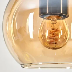 hofstein Koyoto Suspension, Boule lumineuse, Suspension Écru, Noir, 4 lumières