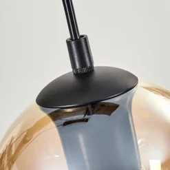 Style Boho-Chic-hofstein Koyoto Suspension, Boule lumineuse, Suspension Écru, Noir, 3 lumières