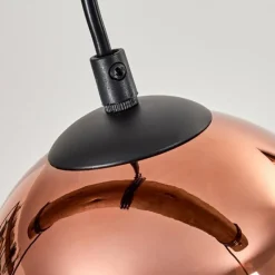 hofstein Koyoto Suspension, Boule lumineuse, Suspension Écru, Noir, 3 lumières