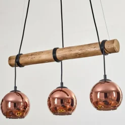 hofstein Koyoto Suspension, Boule lumineuse, Suspension Écru, Noir, 3 lumières