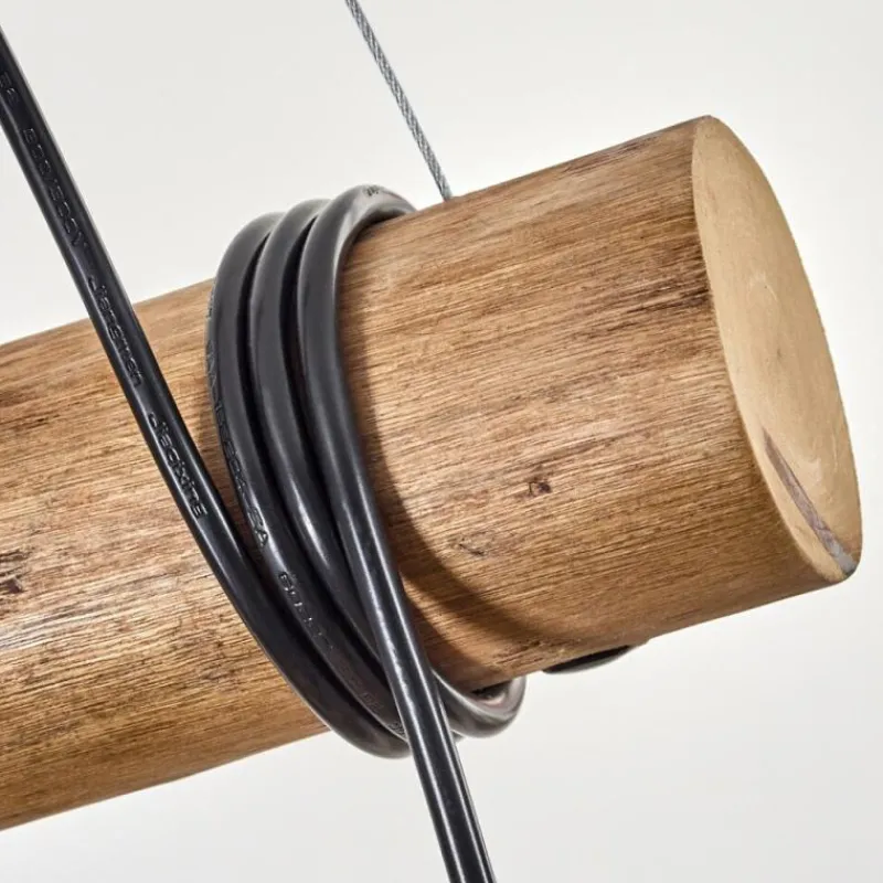 hofstein Koyoto Suspension, Boule lumineuse, Suspension Écru, Noir, 3 lumières